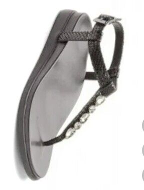 Vionic Silver Jeweled T-Strap Backstrap Sandal